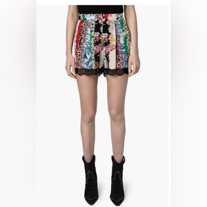 Zadig & Voltaire Multicolor Floral High Waist Shorts